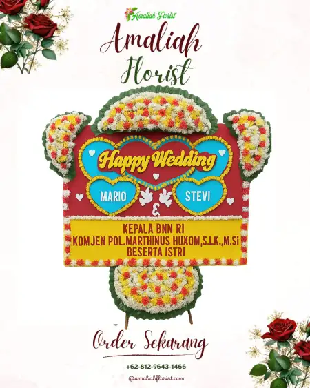 Papan Bunga Pernikahan Bontang Utara